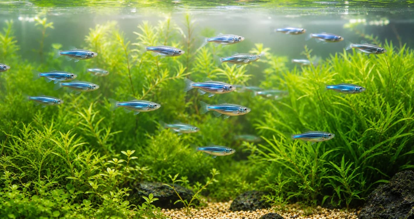 斑馬魚飼養完整指南:品種介紹、繁殖技巧與草缸混養全攻略